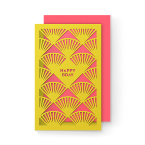 Happy Bday Sunburst Mini Layered Card