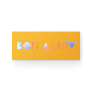 Bon Anniv Folded Card - Citrus