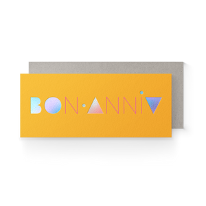 Bon Anniv Folded Card - Citrus