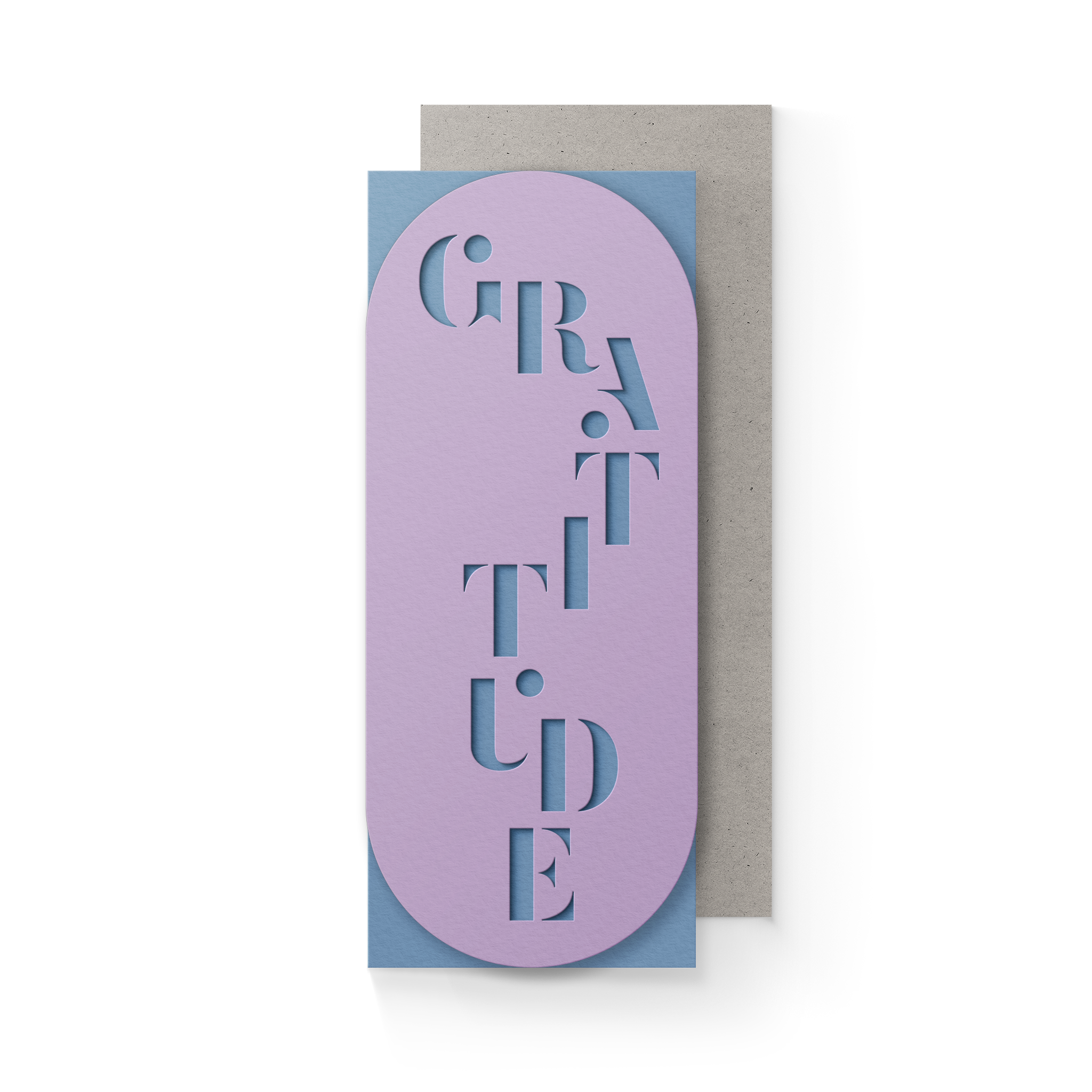 Gratitude Slim Sleeve Card - Lavender