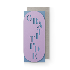 Gratitude Slim Sleeve Card - Lavender
